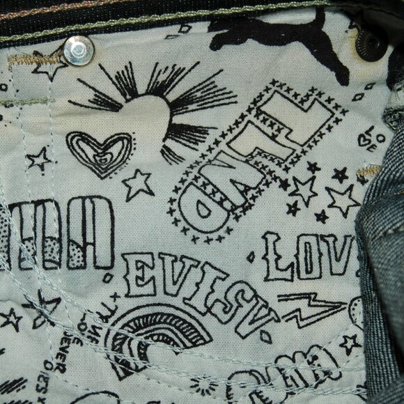 Evisu Puma Jeans Ladies 28 x 30 Dark Denim Straight - Picture 13 of 15